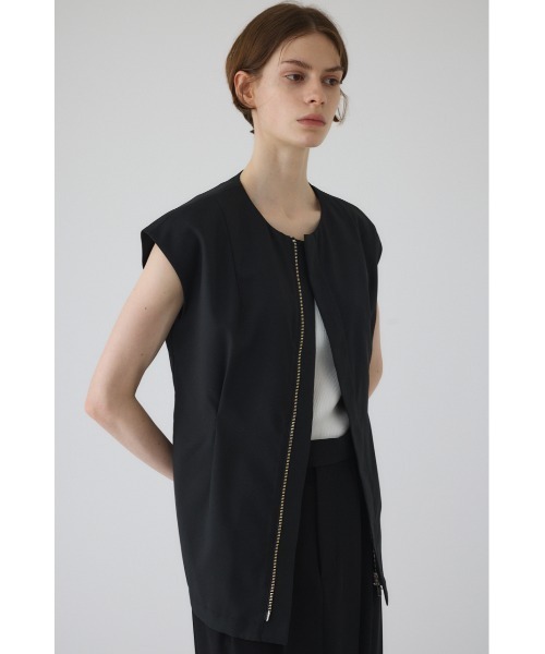 RIM.ARK(リムアーク)の「Vest like tops ベストライクトップス(シャツ/ブラウス・レディース・ブラック/ブラウン/ベージュ・FREE)」の6枚目の写真