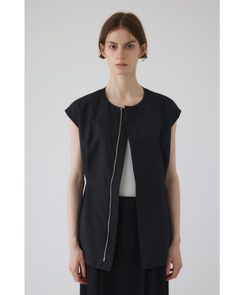 RIM.ARK(リムアーク)の「Vest like tops ベストライクトップス(シャツ/ブラウス・レディース・ブラック/ブラウン/ベージュ・FREE)」の7枚目の写真