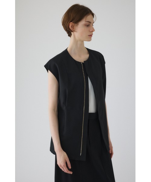 RIM.ARK(リムアーク)の「Vest like tops ベストライクトップス(シャツ/ブラウス・レディース・ブラック/ブラウン/ベージュ・FREE)」の8枚目の写真