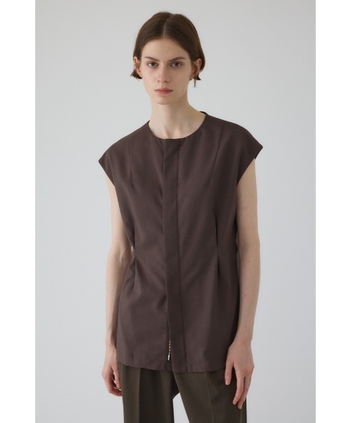 RIM.ARK(リムアーク)の「Vest like tops ベストライクトップス(シャツ/ブラウス・レディース・ブラック/ブラウン/ベージュ・FREE)」の16枚目の写真
