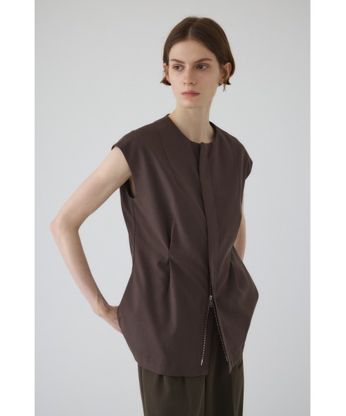 RIM.ARK(リムアーク)の「Vest like tops ベストライクトップス(シャツ/ブラウス・レディース・ブラック/ブラウン/ベージュ・FREE)」の17枚目の写真