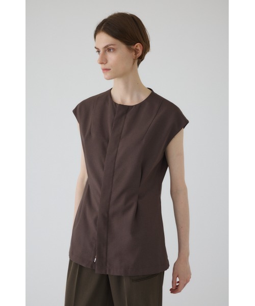 RIM.ARK(リムアーク)の「Vest like tops ベストライクトップス(シャツ/ブラウス・レディース・ブラック/ブラウン/ベージュ・FREE)」の21枚目の写真