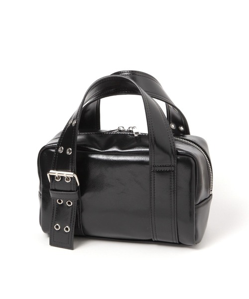 LAKOLE（ラコレ）の「アイレットベルトミニボストンバッグ / 577441（ショルダーバッグ・レディース・ブラウン/ブラック/オフホワイト・FREE）」の14枚目の写真