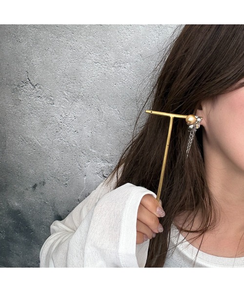 tone(トーン)の「【musk】シャンパンゴールド×チェーンのイヤリング(MA)(イヤリング・レディース・シルバー・FREE)」の14枚目の写真