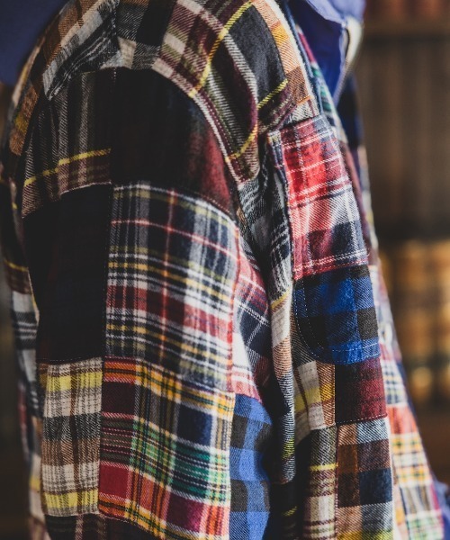 セール】インディアン フランネル パッチワーク ワークシャツ（シャツ