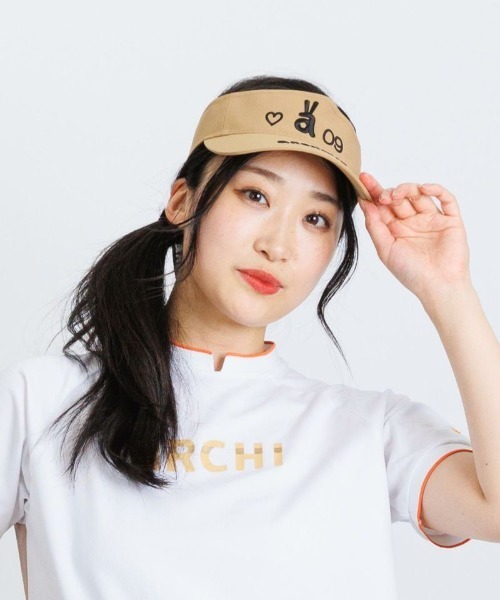 <LADIES>ウサロゴ刺繍サンバイザー