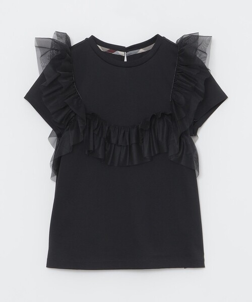 BLUE LABEL CRESTBRIDGE（ブルーレーベルクレストブリッジ）の「コットンライトポンチフリルチュールカットソー（Tシャツ/カットソー・レディース・ブルー系その他2/ブラック/オフホワイト・38）」の17枚目の写真