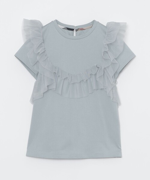 BLUE LABEL CRESTBRIDGE(ブルーレーベルクレストブリッジ)の「コットンライトポンチフリルチュールカットソー(Tシャツ/カットソー・レディース・ブルー系その他2/ブラック/オフホワイト・38)」の14枚目の写真