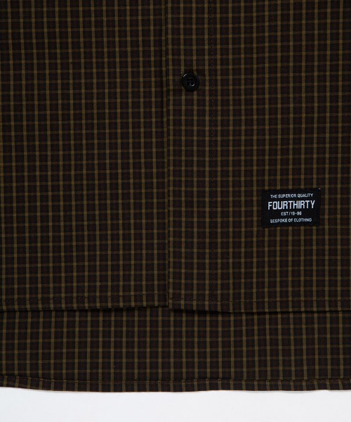 430（フォーサーティ）の「ms6214-L-S CHECK SHIRT シャツ(25-145)（シャツ/ブラウス・メンズ・ブルー系その他/ブラック×ホワイト/ブラウン系その他/チェック・0/1/2/3）」の14枚目の写真