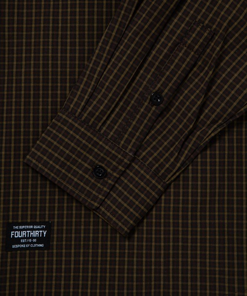 430（フォーサーティ）の「ms6214-L-S CHECK SHIRT シャツ(25-145)（シャツ/ブラウス・メンズ・ブルー系その他/ブラック×ホワイト/ブラウン系その他/チェック・0/1/2/3）」の16枚目の写真