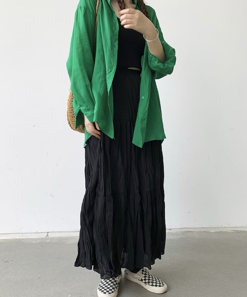 今期新品⭐︎ TRANOI.｜リメイクSWスカートhughug 2色展開】サイドスリットロングスカート（スカート）｜SHOUYO