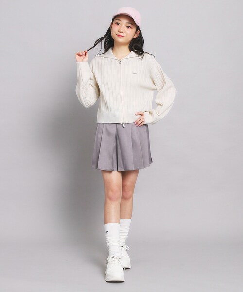 セール】ダブルジップビッグカラーニット（カーディガン/ボレロ