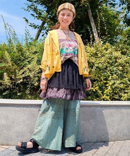 チャイハネ(チャイハネ)の「【チャイハネ】ラジャラン刺繍シャツ(シャツ/ブラウス・レディース・ネイビー/イエロー/ホワイト・FREE)」の15枚目の写真