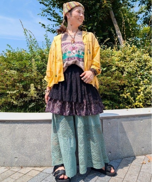 チャイハネ(チャイハネ)の「【チャイハネ】ラジャラン刺繍シャツ(シャツ/ブラウス・レディース・ネイビー/イエロー/ホワイト・FREE)」の21枚目の写真