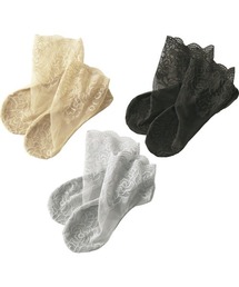 BACKYARD FAMILY（バックヤードファミリー）の「抗菌防臭シースルーソックス 3色組（ソックス/靴下）」