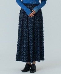 (mici)JACQUARD TUCK LONG SKIRT
