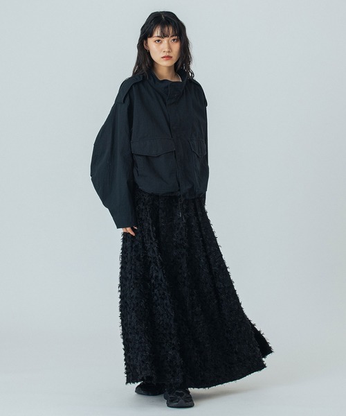 セール】(mici)JACQUARD TUCK LONG SKIRT（スカート）｜ROSE BUD