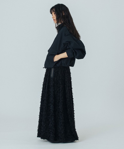 ROSE BUD（ローズバッド）の「(mici)JACQUARD TUCK LONG SKIRT（スカート・レディース・ブラック/ネイビー・S/M）」の10枚目の写真
