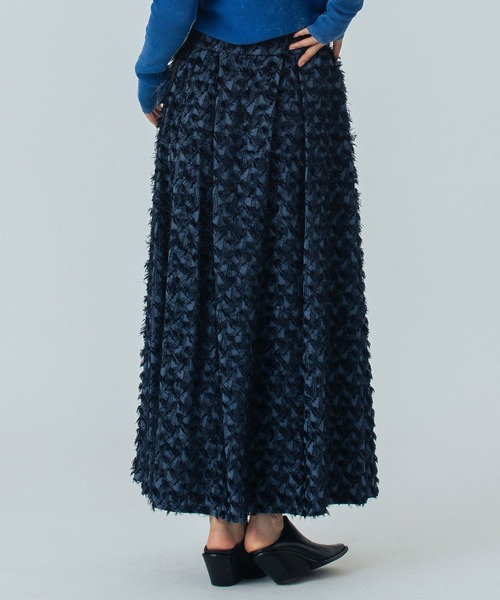 ROSE BUD（ローズバッド）の「(mici)JACQUARD TUCK LONG SKIRT（スカート・レディース・ブラック/ネイビー・S/M）」の15枚目の写真