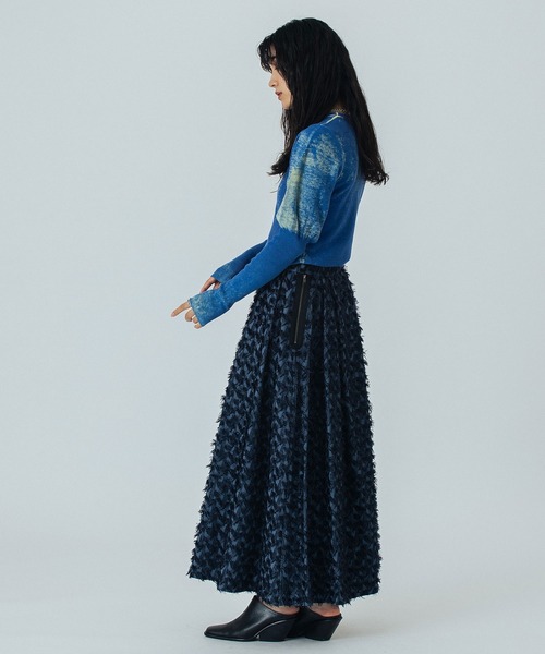 ROSE BUD（ローズバッド）の「(mici)JACQUARD TUCK LONG SKIRT（スカート・レディース・ブラック/ネイビー・S/M）」の21枚目の写真