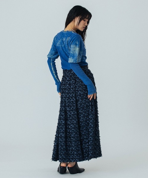 ROSE BUD（ローズバッド）の「(mici)JACQUARD TUCK LONG SKIRT（スカート・レディース・ブラック/ネイビー・S/M）」の22枚目の写真