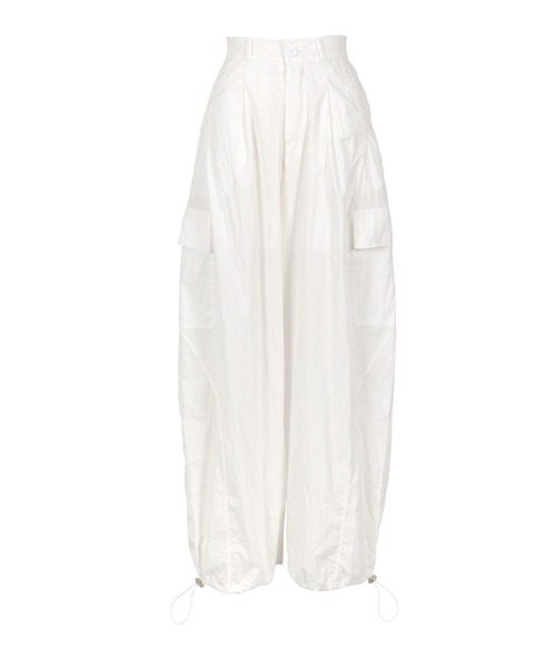 KOBE LETTUCE（コウベレタス）の「2wayドロスト付きダブルタックカーゴカーブパンツ（カーゴパンツ・レディース・ホワイト/ネイビー/グレー・M）」の13枚目の写真