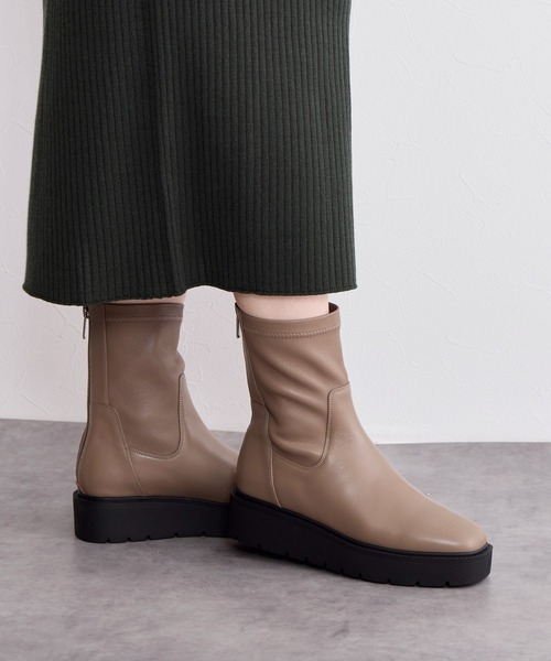 HIMIKO（ヒミコ）の「【HIMIKO】プラットフォームストレッチブーツ/651421（ブーツ・レディース・ブラック/カーキ/ベージュ・25.0cm/24.5cm/26.0cm/25.5cm/23.0cm/21.5cm/24.0cm/23.5cm/22.5cm/22.0cm/26.5cm）」の22枚目の写真