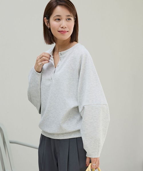 【破格！最終価格！】INNER DOWN CREWNECK （サイズ34） ヘンリーネック コクーンラグランスリーブ オーバーサイズソフト