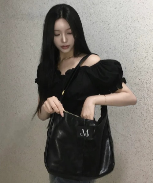 ◇MUCENT◇ブランド直輸入正規品/メリン ゴールドライン レザー ショルダーバッグ MERIN GOLD LINE LEATHER SHOULDER BAG