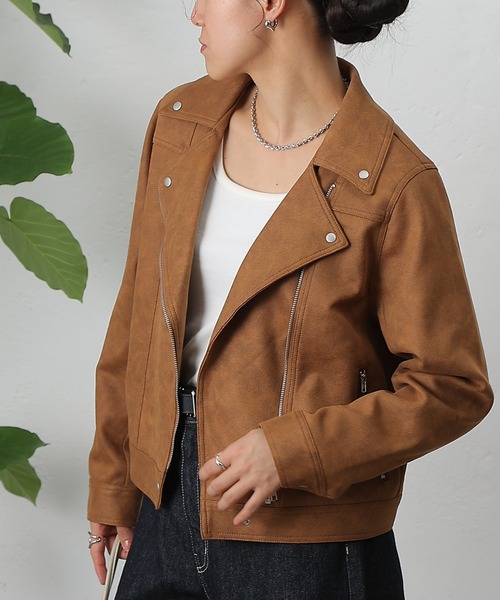 colony フェイクレザージャケット セール】フェイクレザーライダース（ライダースジャケット