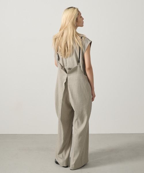 AIC.（エーアイシー）の「ベルトショルダーストライプパンツ/セットアップ可能（その他パンツ・レディース・グレイッシュベージュ/ブラック・FREE）」の16枚目の写真