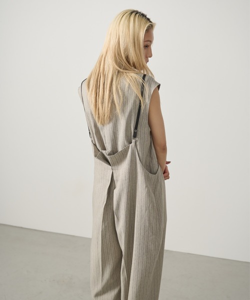 AIC.（エーアイシー）の「ベルトショルダーストライプパンツ/セットアップ可能（その他パンツ・レディース・グレイッシュベージュ/ブラック・FREE）」の20枚目の写真