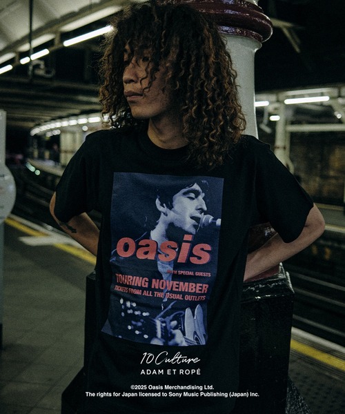 oasis 30th Tシャツ アダム エ ロペ Definitely〜 黒 ADAM ET ROPÉ