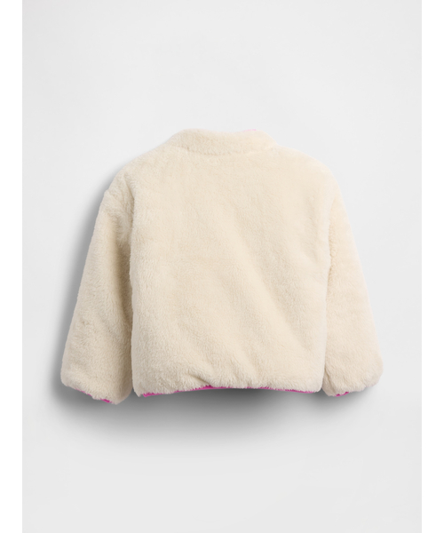 GAP（ギャップ）の「ライトウェイト ボア リバーシブルジャケット (幼児・ベビー)（その他アウター・キッズ・ベージュ・90cm/100cm/110cm/80ｃｍ/95cm/105cm）」の2枚目の写真