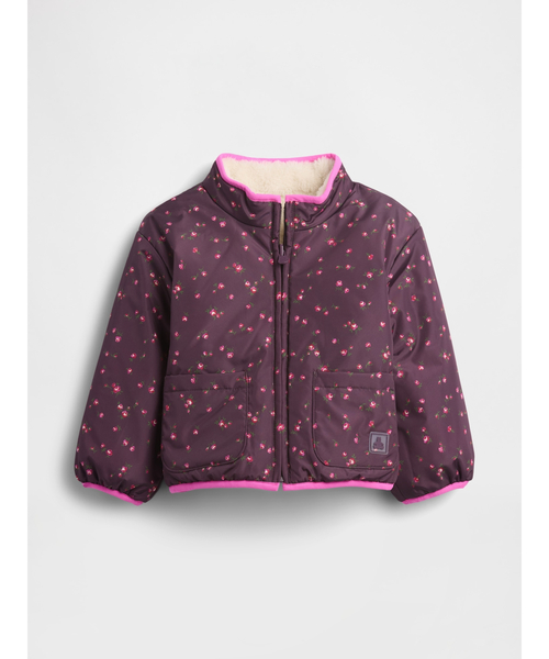 GAP（ギャップ）の「ライトウェイト ボア リバーシブルジャケット (幼児・ベビー)（その他アウター・キッズ・ベージュ・90cm/100cm/110cm/80ｃｍ/95cm/105cm）」の3枚目の写真