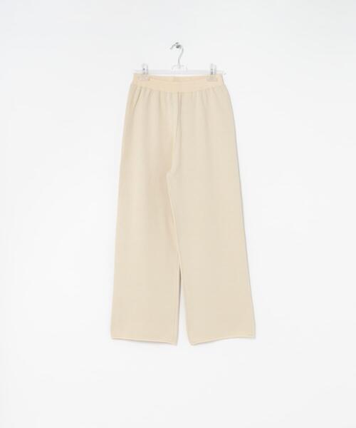 LAATO(ラート)の「sweat style knit pants(その他パンツ・レディース・オフホワイト/ブラウン・FREE/TALL)」の4枚目の写真