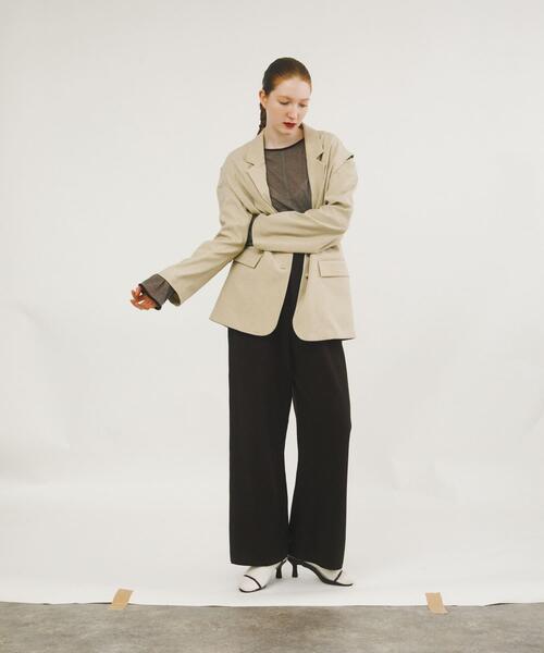 LAATO(ラート)の「sweat style knit pants(その他パンツ・レディース・オフホワイト/ブラウン・FREE/TALL)」の8枚目の写真