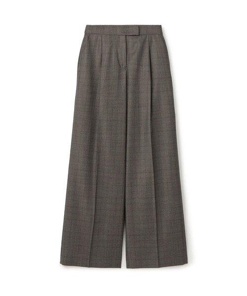 TOMORROWLAND collection(トゥモローランドコレクション)の「365 GLEN CHECK タックワイドパンツ(その他パンツ・レディース・ブラウン系その他・36/34)」の1枚目の写真