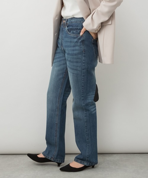 RCD(アールシーディー)の「スリムストレートデニムパンツ(デニムパンツ・レディース・ワンウォッシュ/ブルー/ネイビー・LL/L/M)」の8枚目の写真
