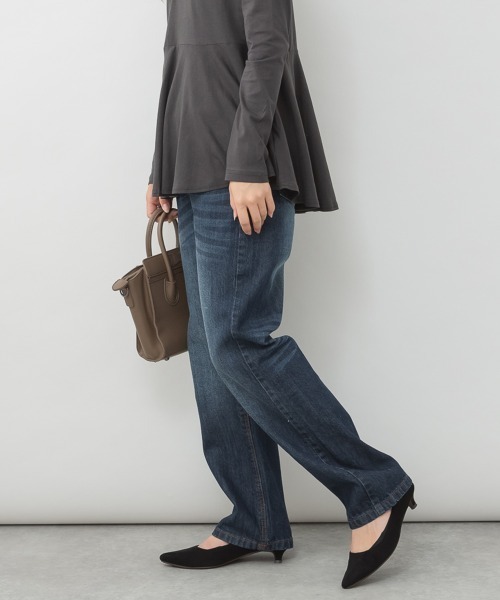 RCD(アールシーディー)の「スリムストレートデニムパンツ(デニムパンツ・レディース・ワンウォッシュ/ブルー/ネイビー・LL/L/M)」の5枚目の写真