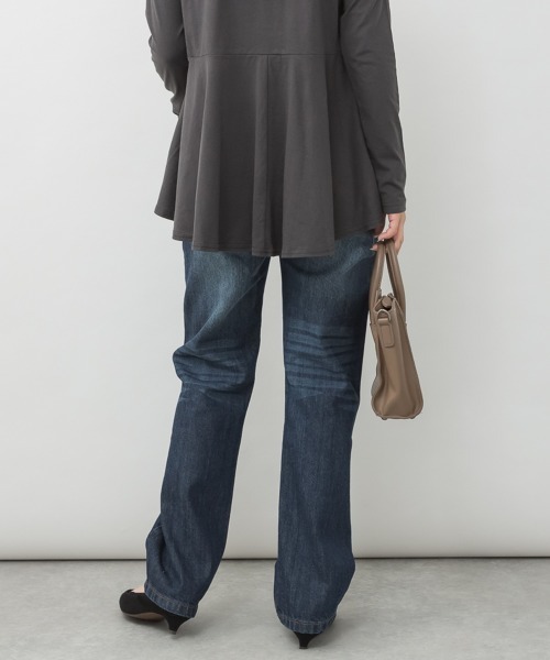 RCD(アールシーディー)の「スリムストレートデニムパンツ(デニムパンツ・レディース・ワンウォッシュ/ブルー/ネイビー・LL/L/M)」の6枚目の写真
