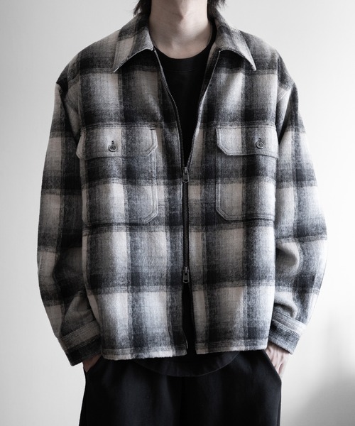 RUUBON】shaggy double zip box jacket / シャギーダブルジップ