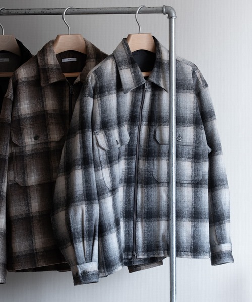 RUUBON(ルーボン)の「【RUUBON】shaggy double zip box jacket / シャギーダブルジップボックスジャケット(その他アウター・メンズ・ブラウン/ブラック・L/M/S)」の6枚目の写真