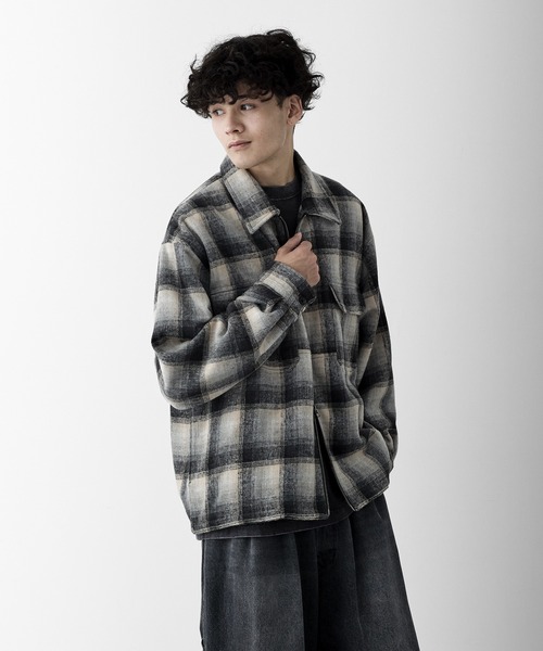 RUUBON(ルーボン)の「【RUUBON】shaggy double zip box jacket / シャギーダブルジップボックスジャケット(その他アウター・メンズ・ブラウン/ブラック・L/M/S)」の12枚目の写真