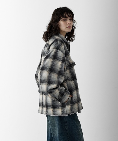 RUUBON】shaggy double zip box jacket / シャギーダブルジップ