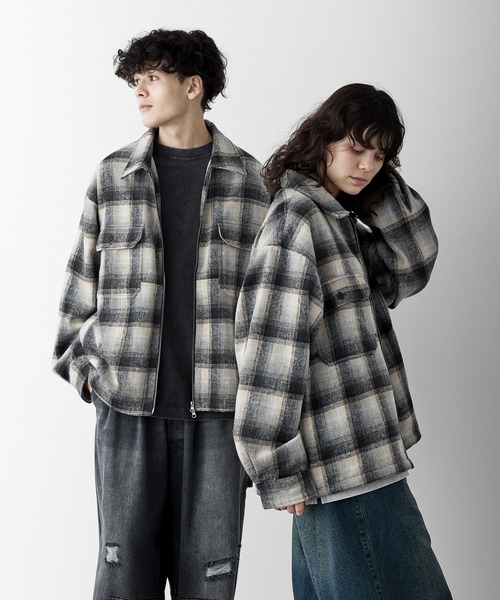RUUBON(ルーボン)の「【RUUBON】shaggy double zip box jacket / シャギーダブルジップボックスジャケット(その他アウター・メンズ・ブラウン/ブラック・L/M/S)」の19枚目の写真