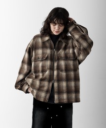 RUUBON（ルーボン）の「【RUUBON】shaggy double zip box jacket / シャギーダブルジップボックスジャケット（その他アウター）」