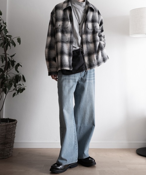 RUUBON】shaggy double zip box jacket / シャギーダブルジップ