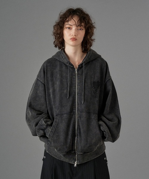 ONCILY(IVF[)25AW HEART LOGO FULL-ZIP HOODIE /  n[gStWbvt[fB(p[J[)