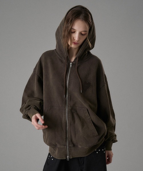 こころページ 25AW HEART LOGO FULL-ZIP HOODIE / ハートロゴフルジップフーディ